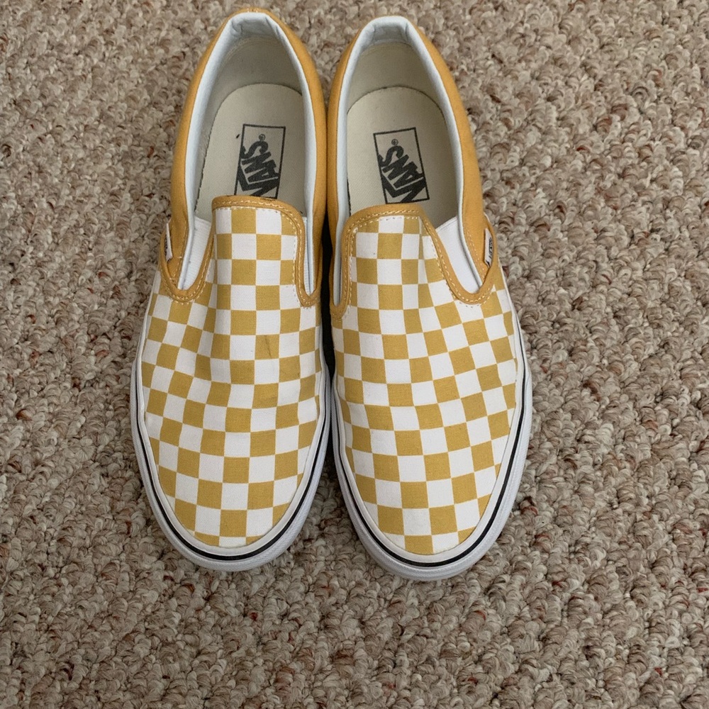 Yellow Checkered Vans